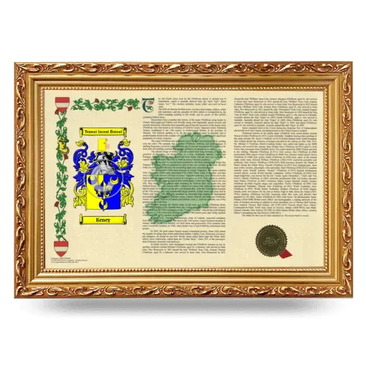 Keney Armorial Landscape Framed - Gold