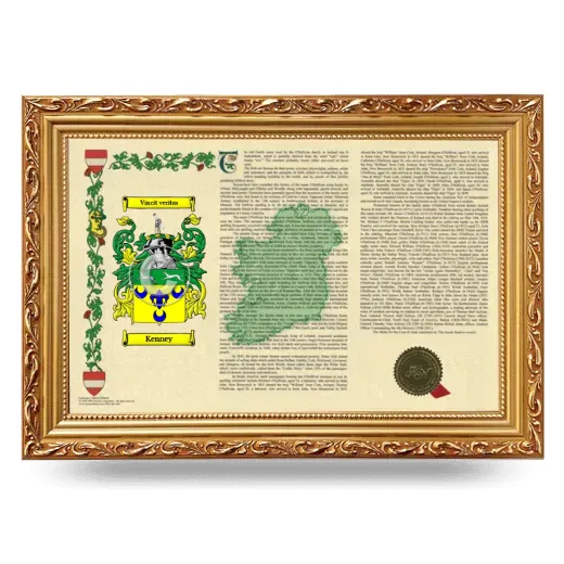 Kenney Armorial Landscape Framed - Gold