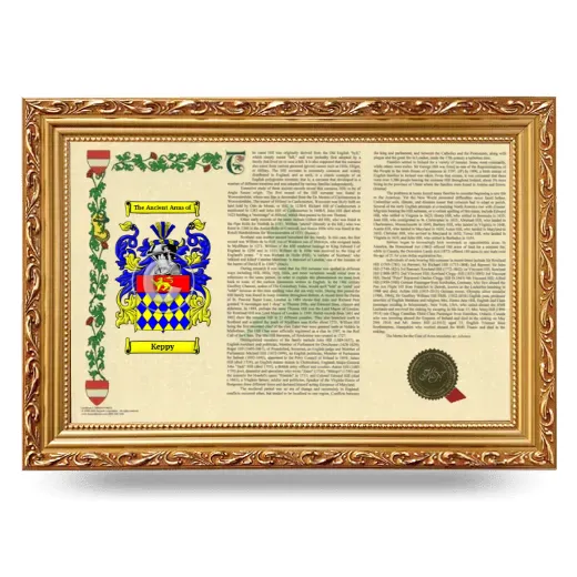 Keppy Armorial Landscape Framed - Gold