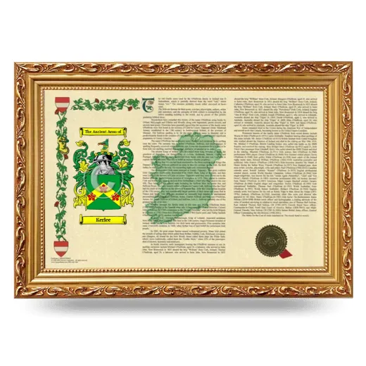 Kerlee Armorial Landscape Framed - Gold