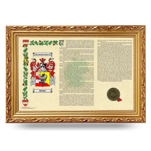 Kerner Armorial Landscape Framed - Gold