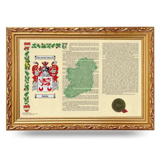 Kevyn Armorial Landscape Framed - Gold