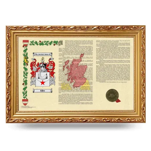 Kiles Armorial Landscape Framed - Gold