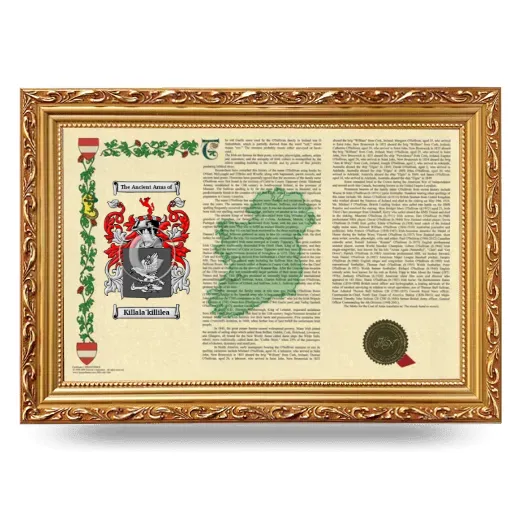 Killala'killilea Armorial Landscape Framed - Gold
