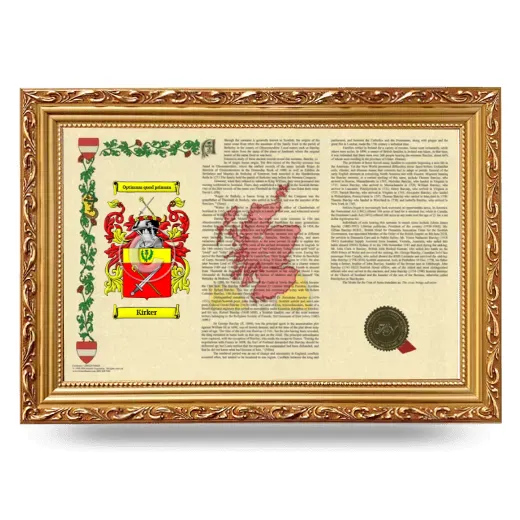 Kirker Armorial Landscape Framed - Gold