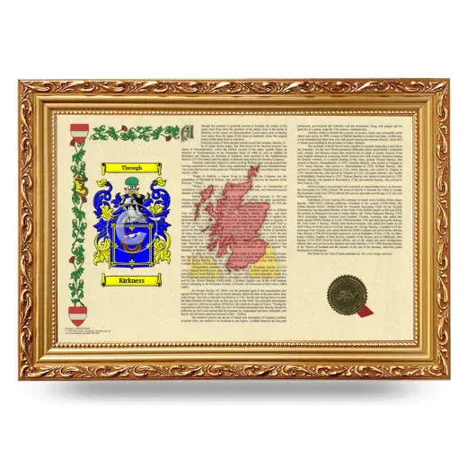 Kirkness Armorial Landscape Framed - Gold