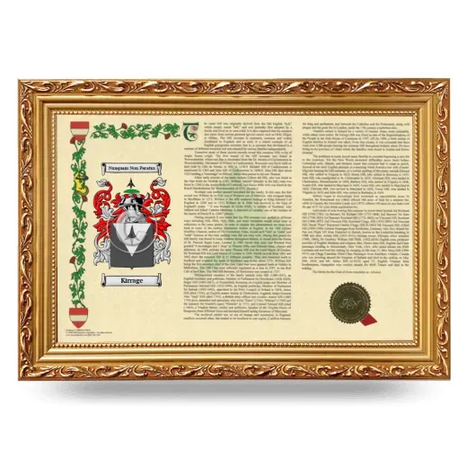 Kirrage Armorial Landscape Framed - Gold