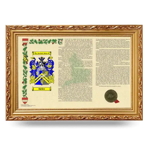Kirtley Armorial Landscape Framed - Gold