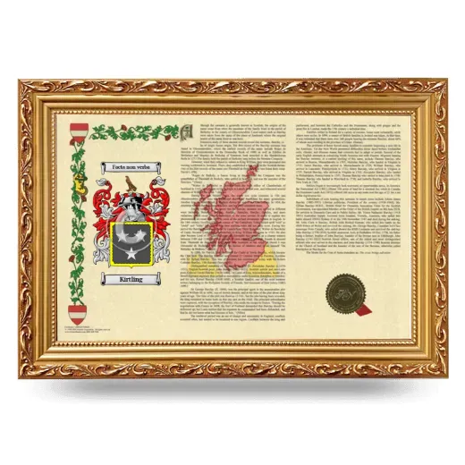 Kirtling Armorial Landscape Framed - Gold