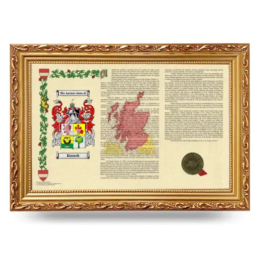 Kissack Armorial Landscape Framed - Gold