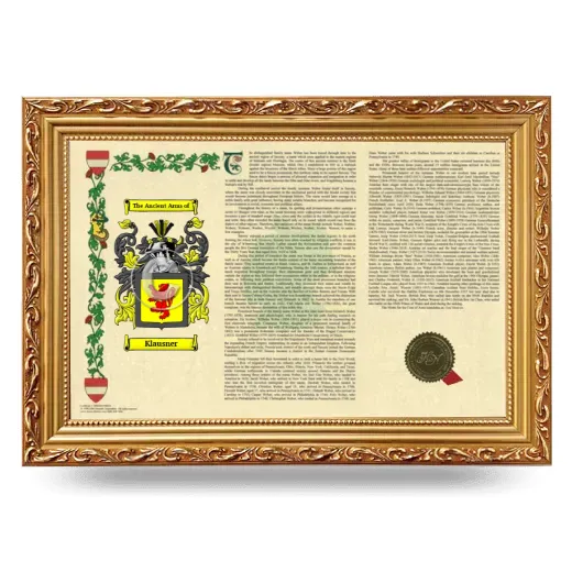 Klausner Armorial Landscape Framed - Gold