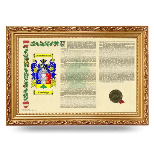 Kleinberge Armorial Landscape Framed - Gold
