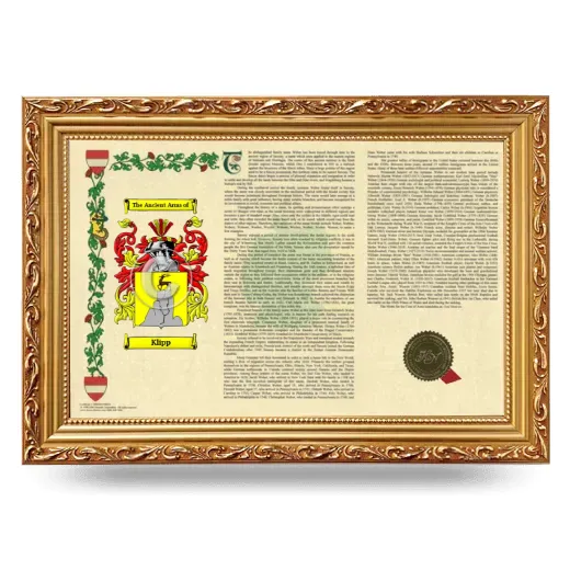 Klipp Armorial Landscape Framed - Gold
