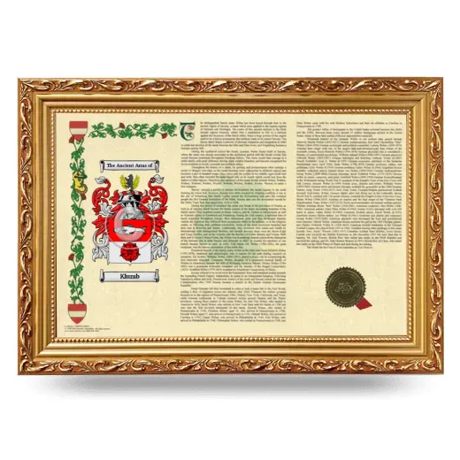 Klumb Armorial Landscape Framed - Gold