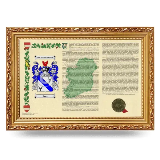 Knee Armorial Landscape Framed - Gold