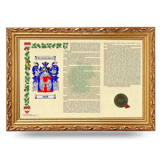 Knoll Armorial Landscape Framed - Gold