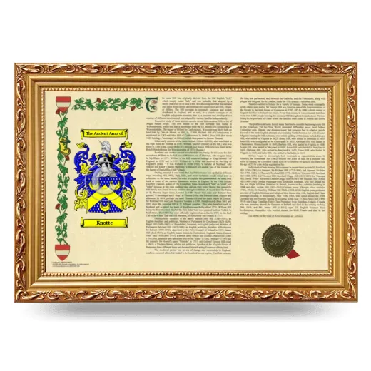 Knotte Armorial Landscape Framed - Gold