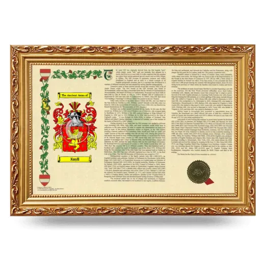 Knyll Armorial Landscape Framed - Gold