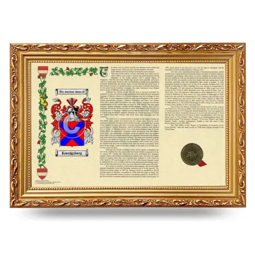 Koenigsberg Armorial Landscape Framed - Gold