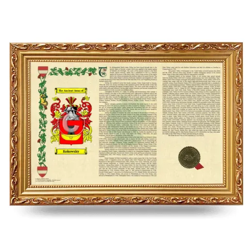Kokowsky Armorial Landscape Framed - Gold