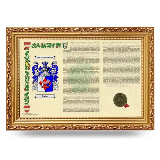Kolter Armorial Landscape Framed - Gold
