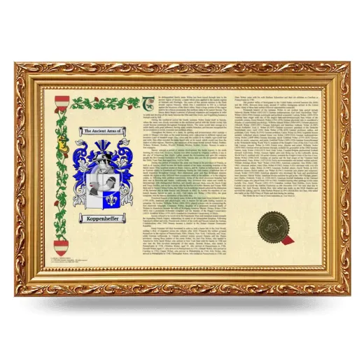 Koppenheffer Armorial Landscape Framed - Gold