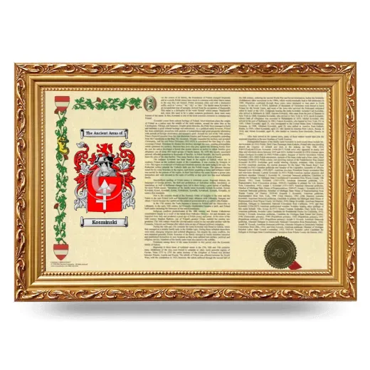 Kosminski Armorial Landscape Framed - Gold