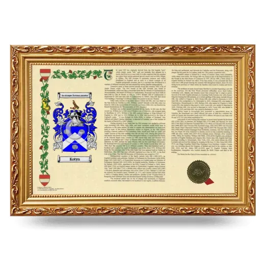 Kotyn Armorial Landscape Framed - Gold