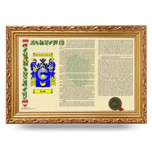 Kozik Armorial Landscape Framed - Gold
