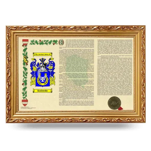Kozlowsky Armorial Landscape Framed - Gold