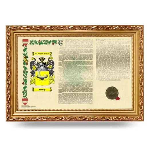Kramp Armorial Landscape Framed - Gold