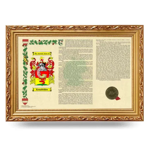 Kranzbühler Armorial Landscape Framed - Gold