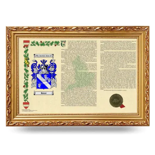 Krase Armorial Landscape Framed - Gold