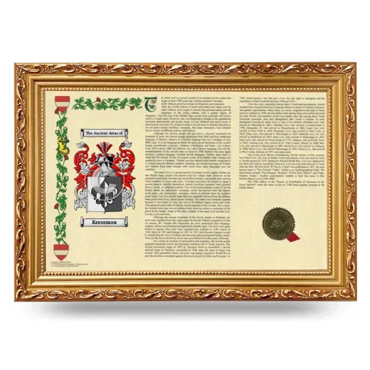 Krausman Armorial Landscape Framed - Gold