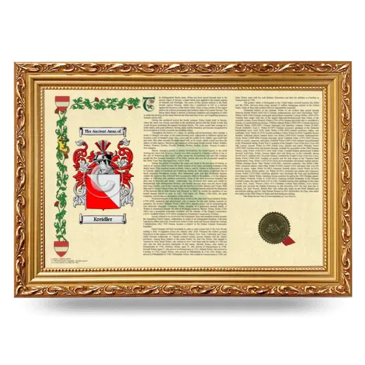 Kreidler Armorial Landscape Framed - Gold