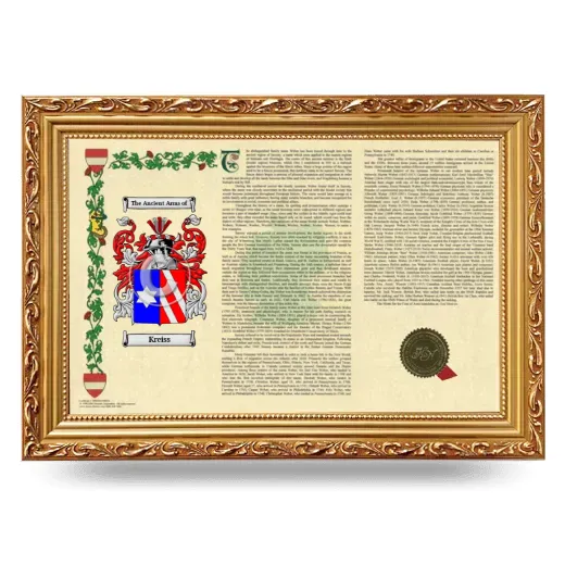 Kreiss Armorial Landscape Framed - Gold
