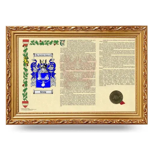 Krueg Armorial Landscape Framed - Gold