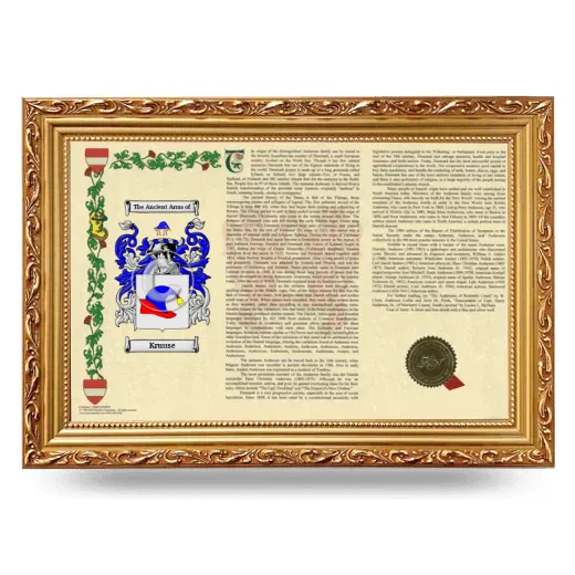 Kruuse Armorial Landscape Framed - Gold