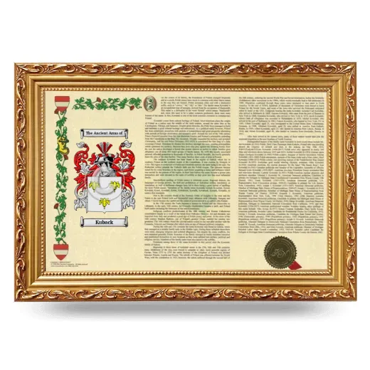 Kuback Armorial Landscape Framed - Gold