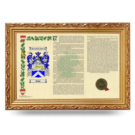 Kuhn Armorial Landscape Framed - Gold