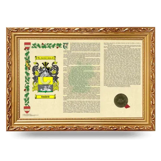 Kunkele Armorial Landscape Framed - Gold
