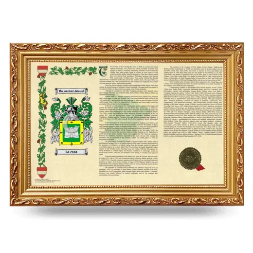 La'casa Armorial Landscape Framed - Gold