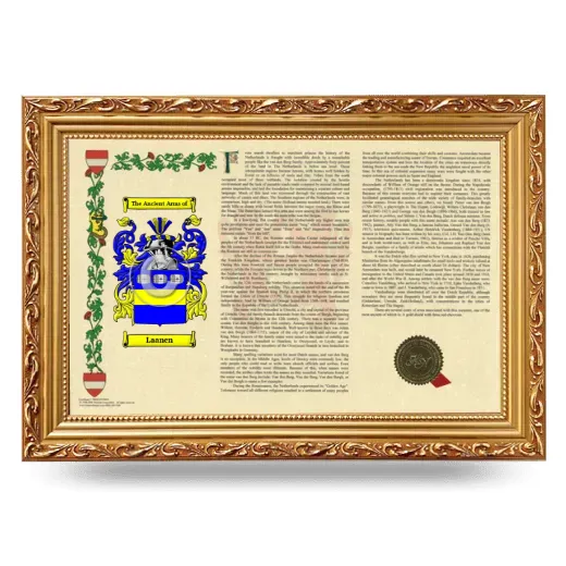 Laanen Armorial Landscape Framed - Gold
