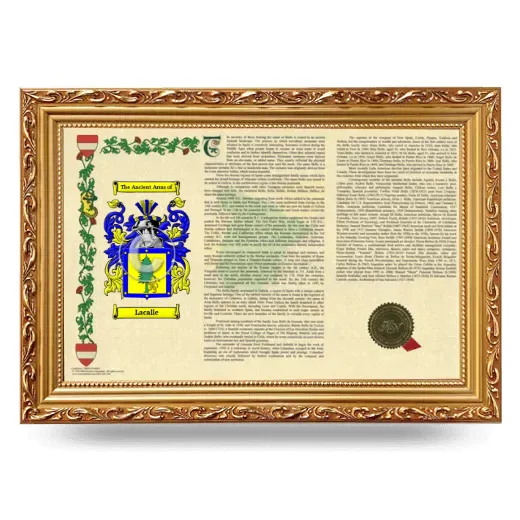 Lacalle Armorial Landscape Framed - Gold