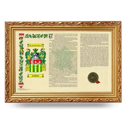 Lachaise Armorial Landscape Framed - Gold