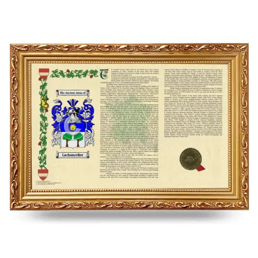 Lachancelier Armorial Landscape Framed - Gold