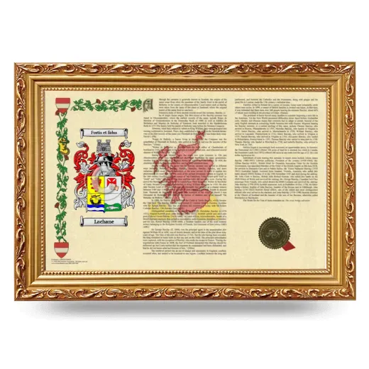 Lachane Armorial Landscape Framed - Gold