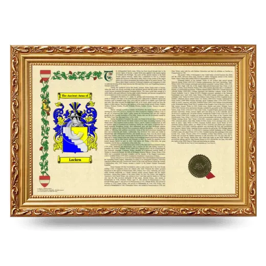 Lacken Armorial Landscape Framed - Gold