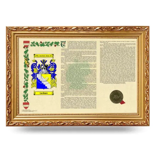 Lackner Armorial Landscape Framed - Gold