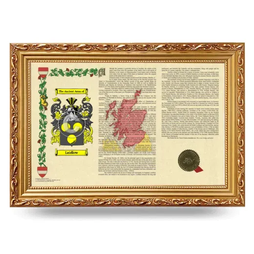 Laidlow Armorial Landscape Framed - Gold